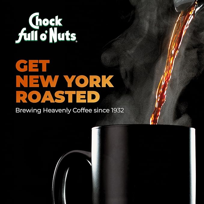 Chock Full o' Nuts Heavenly Hazelnut Keurig K-Cup Pods for Keurig Brewers – Premium Arabica Medium Roast – Single Serve – 2 Pack of 12 K-Cup Pods