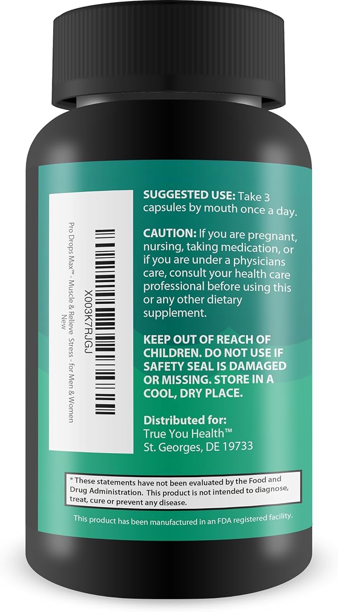 Pro Drops Max - Muscle &amp Bone Health Support - Natural Antioxidant Ingredients - Help Soothe Muscle Stiffness &amp Soreness - Support Reduced Oxidative Stress - for Men &amp Women