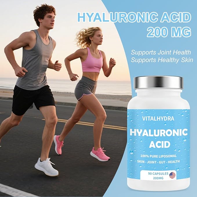 Hyaluronic Acid Hyaluronic Acid Joint Supplements Capsules Non-GMO and Gluten Free 90 Capsules 200mg (1 PCS)