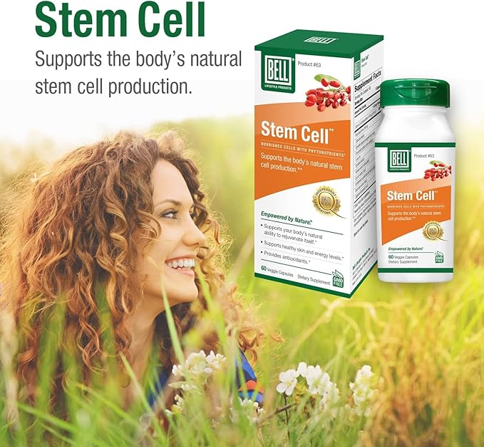 Bell Stem Cell Supplements - Supports Your Body's Natural Ability to Replace Worn Out Cells and Rejuvenate Tissue | Celulas Madres Pack of 2 | 60 Capsules Each