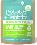 5X Strength - 40 Billion CFU Probiotic Gummies for Women &amp Men | Prebiotics Ginger &amp Peppermint | Reduce Bloating Support Digestion &amp Gut Health | Vegan Non-GMO Naturally Flavored – 90