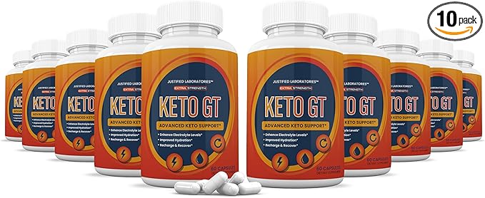 (10 Pack) Keto GT Keto Pills 1275MG New &amp Improved Formula Contains Apple Cider Vinegar Extra Virgin Olive Oil Powder Green Tea Leaf 600 Capsules