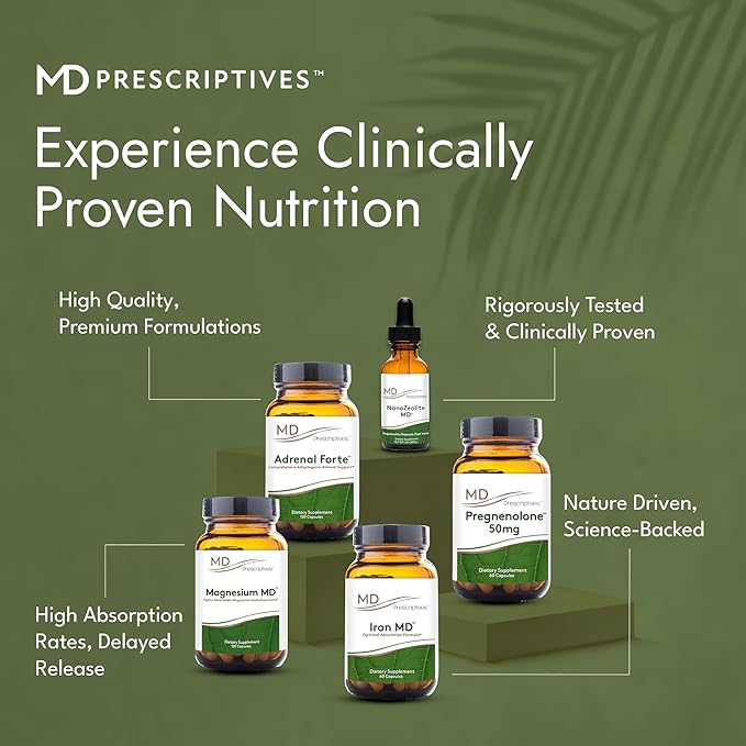 MD Prescriptives Pregnenolone - Vegan Formula for Hormone Health - Hormone Support Supplement &amp Energy for Adults - 60 Vegetarian Capsules (50mg)