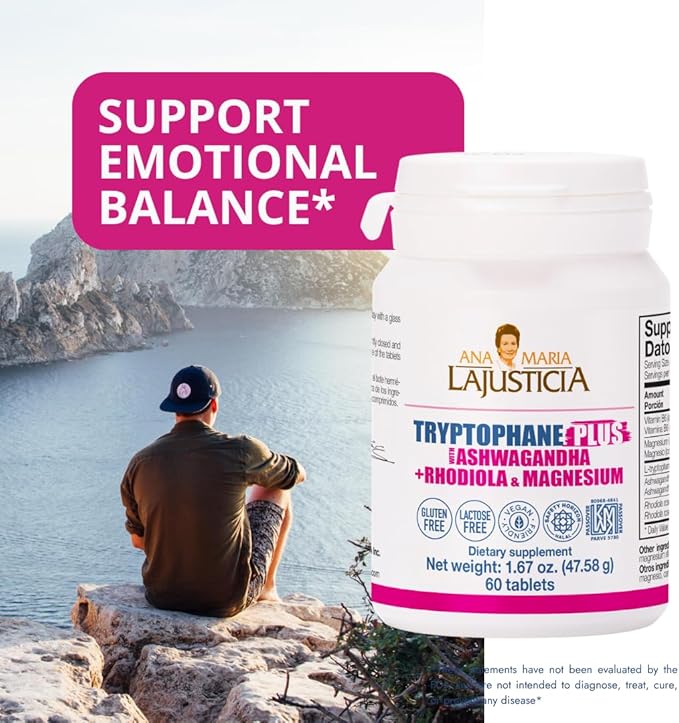 Ana María Lajusticia TRYPTOPHANE Plus ASHWAGANDHA+RHODIOLA&ampMagnesium 60 TABS