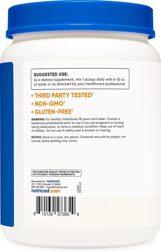 Nutricost L-Arginine Powder 1KG - Pure L-Arginine 5g Per Serving