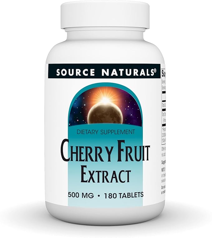 Source Naturals Cherry Fruit Extract Dietary Supplement - 500 mg - 180 Vegetarian Tablets