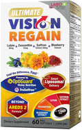 LABO Nutrition Ultimate VisionREGAIN Eye Vitamin Beyond AREDS 2 Formula with Lutein Zeaxanthin Saffron Extract Blueberry for Macular and Retinal Health Eye Fatigue Night Vision Support 60 Counts