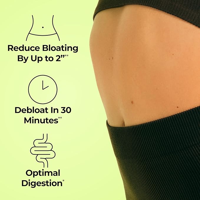 HUM Flatter Me Digestive Enzymes for Women &amp Men Digestive Health Bloating Supplement with Ginger &amp Peppermint Leaf Fast Acting Anti Bloat Pills Multi Enzyme for Debloating Vegan 60 Capsul