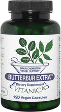 Vitanica Butterbur Extra Brain Chemistry and Vessel Support Vegan 120 Capsules