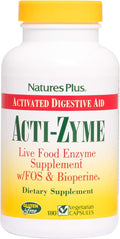 NaturesPlus Acti-Zyme - 180 Capsules - Digestive Enzyme Support Supplement with Probiotics - Promotes Gut Health &amp Digestion - Gluten Free Vegetarian - 90 Servings