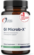 Designs for Health GI Microb-X - Botanical Gut Support Cleanse + Detox Supplement with Tribulus Berberine + Barberry Extract - Vegetarian + Non-GMO (120 Capsules)