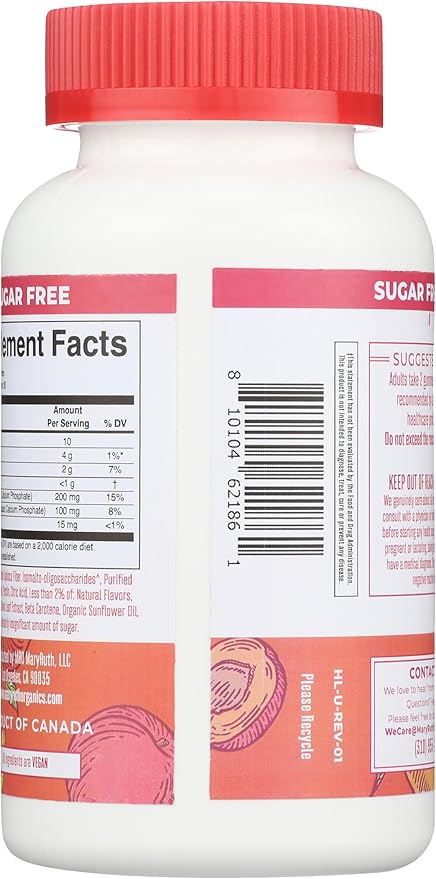 MaryRuth Organics Calcium Supplement | Sugar Free | Calcium Gummies for Women and Men Ages 14+ | Strong Bones and Teeth | Essential Mineral | Vegan | Gluten Free | 60 Count