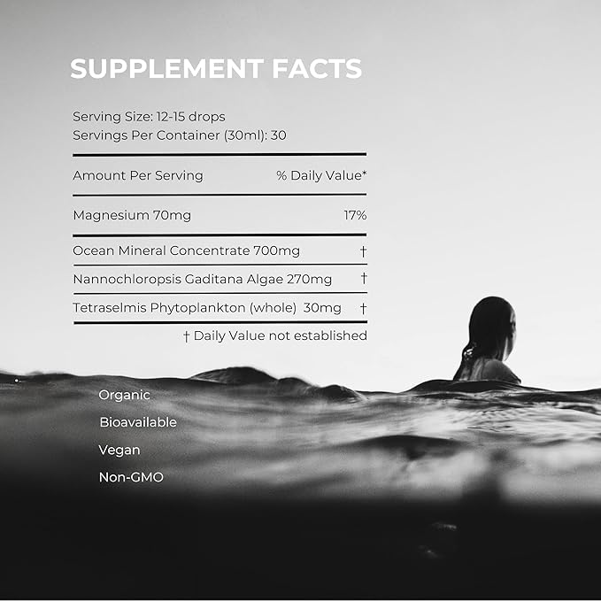 Activation Oceans Alive | 1 fl oz (30 ml) | Marine Phytoplankton Supplement | Chlorophyll &amp Mineral-Rich Formula for Energy &amp Focus | Natural Antioxidant Drops
