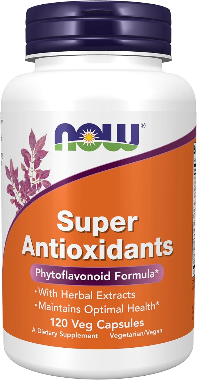 NOW Supplements Super Antioxidants with Herbal Extracts and a Broad Spectrum of Flavonoids for Immune Support 120 Veg Capsules