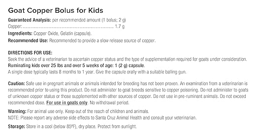 UltraCruz - sc-364925 Goat Copper Bolus Supplement for Kid Goats 100 Count x 2 Grams