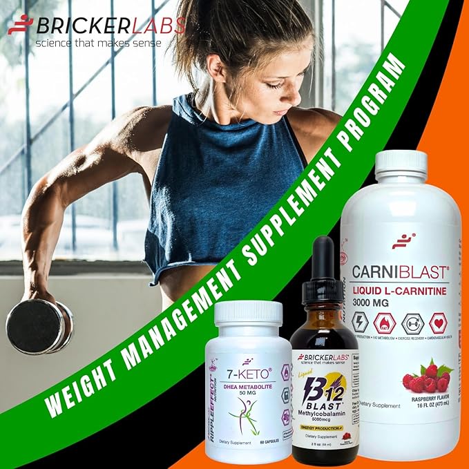 Bricker Labs 7-Keto DHEA Metabolite 50 mg Dietary Supplement for Metabolic Support and Energy Balance 60 Capsules