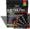 Enhanced Electrolyte Powder Stick Packs (Cherry Limeade | 20 Packets) w/ 0 Sugar +BCAAs +B-Vitamins Electrolyte Supplement w Potassium Zinc &amp Magnesium for Hydration - Keto Electrolytes