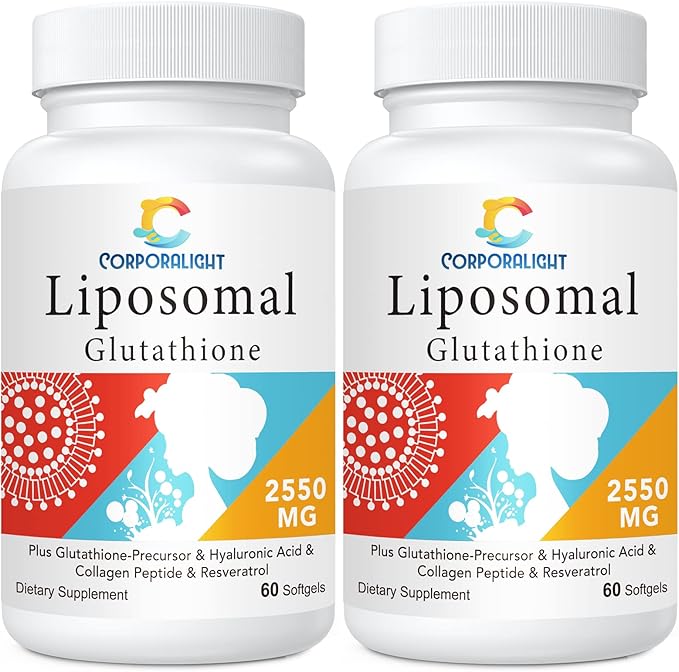Liposomal Glutathione Softgels Enhanced Absorption - Liposomal Delivery Active Form L-Glutathione Cellular Immune Function &amp Liver Detox Rich in Antioxidant Formula Gluten Free 120 Softgels