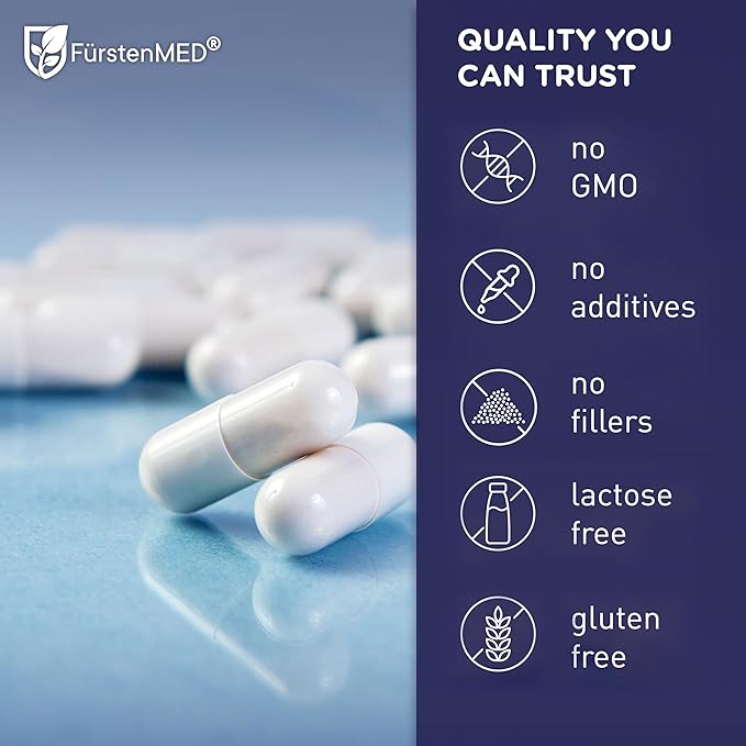 FürstenMED Glucosamine Chondroitin MSM Supplement - Chondroitin &amp Glucosamine Nutritional Supplements for Bones &amp Normal Cartilage Health - Support Normal Joint Health with Vitamin C - 180 Cap