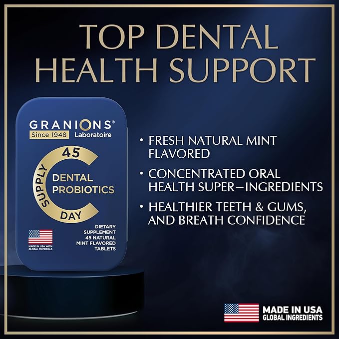 Oral Probiotic Mints - 3 Billion CFU for Dental Probiotics for Teeth and Gums - Best Breath Freshener with Lactobacillus Salivarius - Oral Health Probiotics for Bad Breath -270 Tablets in Tins