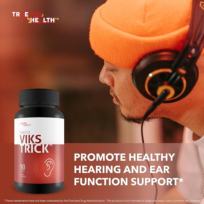 Tinnitus Viks Trick - Our Best Ear Ringing Remedy for Ear Ringing Relief - Healthy Hearing Supplement Natural Tinnitus Capsules - Help Reduce Swelling in Ears - Immune Support &amp Circulation Suppor
