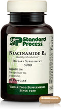 Standard Process Niacinamide B6 - Supports Energy Metabolism &amp Nervous System Health - Aids Blood Flow &amp Digestive Health with Niacin &amp Vitamin B6 - Non-Dairy - 90 Capsules