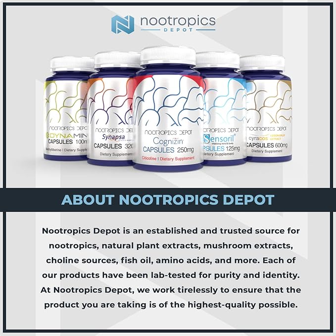 Nootropics Depot Magtein Magnesium L-Threonate Powder | 120 Grams | Mineral Supplement Natural | Supports Mitochondrial Function Cognitive Function | Promotes Heart &amp Cardiosvascular Health