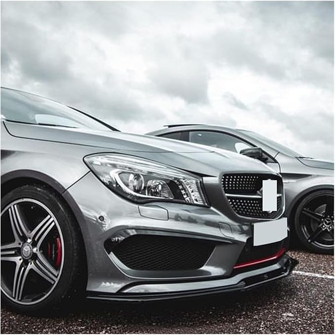 KLUfo Car Front Bumper Lip Body Kit Spoiler Splitters DiffuserCompatible for Mercedes Benz CLA Class C117 CLA200 260 CLA45 AMG 2013-2015 (Size : Gloss Black)