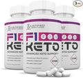 (3 Pack) F1 Keto Pills 1275MG New &amp Improved Formula Contains Apple Cider Vinegar Extra Virgin Olive Oil Powder Green Tea Leaf 180 Capsules