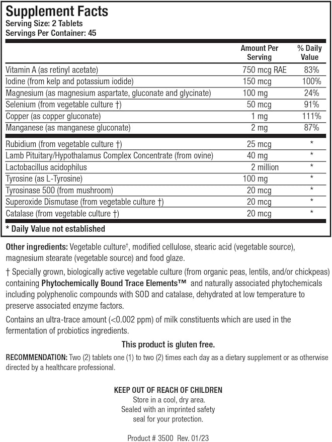BIOTICS RESEARCH Thyrostim™ –Endocrine Support Balance Thyroid Hormones T3 T4 Aid Thyroid Gland Boost Metabolism Aid in Digestion Support Nervous System 90 Tablets