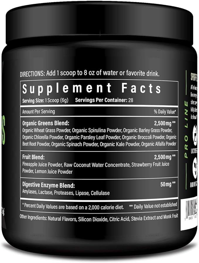 Sport Formula 99 Organic Greens Superfood Powder Cold Pressed Vegan and Keto Powder Non-GMO Low Calorie Daily Green Juice Powder