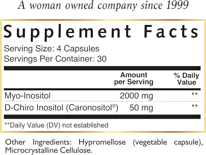 Cocó March N.M.D Myo-Inositol Hormonal Support for Women – Supports Hormone Balance &amp Menopause Wellness Energy &amp Metabolism – Gluten Free Dairy Free Vegan – 120 Capsules