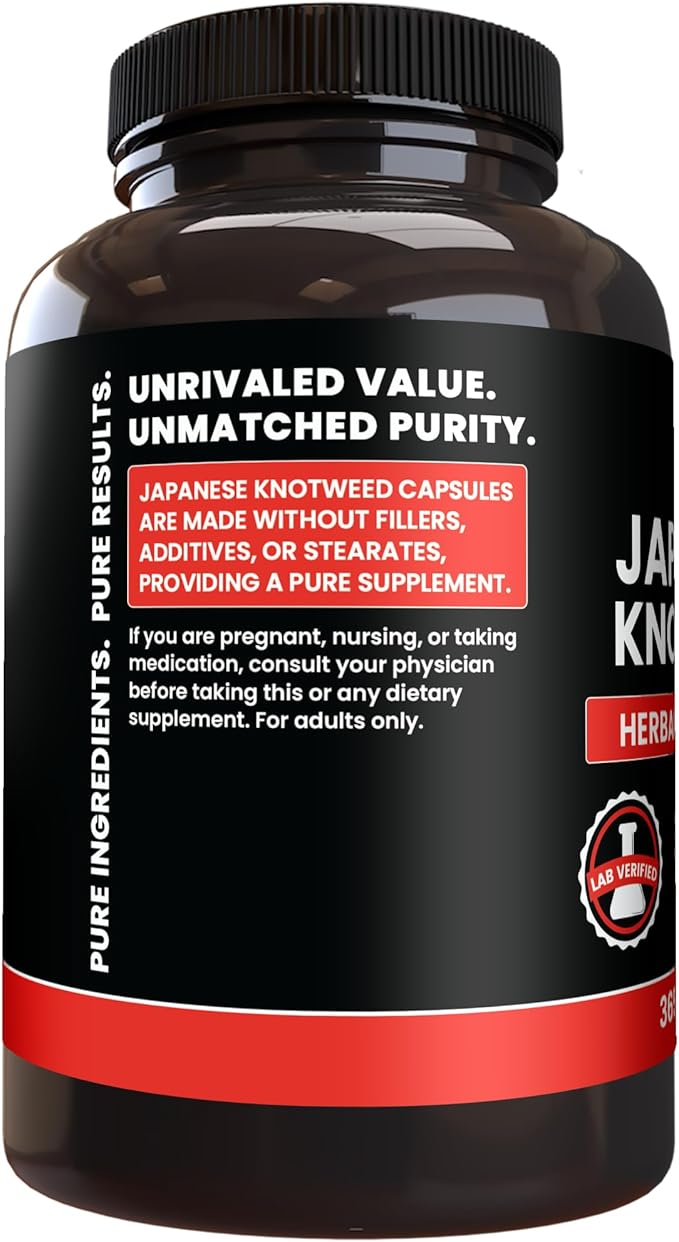 Pure Original Ingredients Japanese Knotweed (365 Capsules) No Magnesium Or Rice Fillers Always Pure Lab Verified