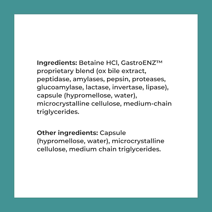 Reignite Wellness by JJ Virgin | Protein First Enzymes | Betaine HCI with Pepsin &amp Enzyme Supplement | Support for Gut Health Digestion Occasional Bloating &amp Gas | 60 Capsules