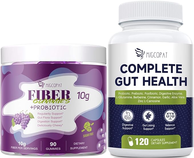 10G Fiber Gummies + Complete Gut Support Capsules