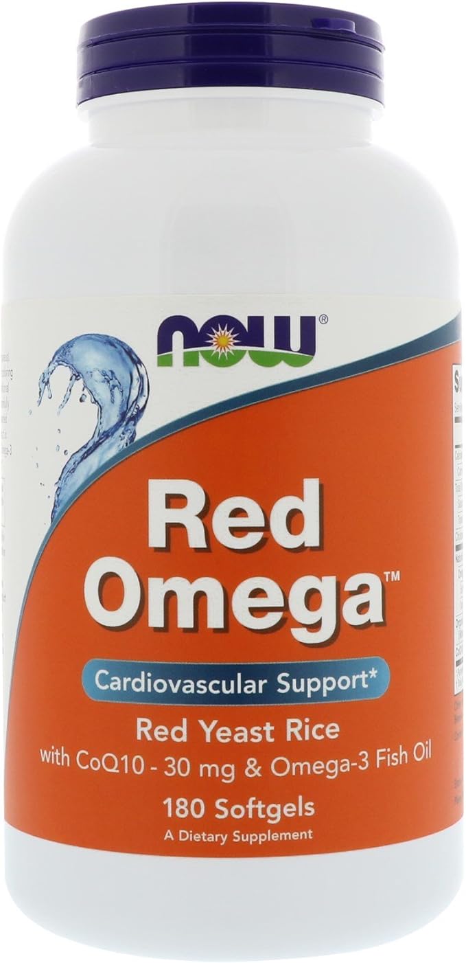 Red Omega 180 Softgels by Now Foods (Pack of 3)