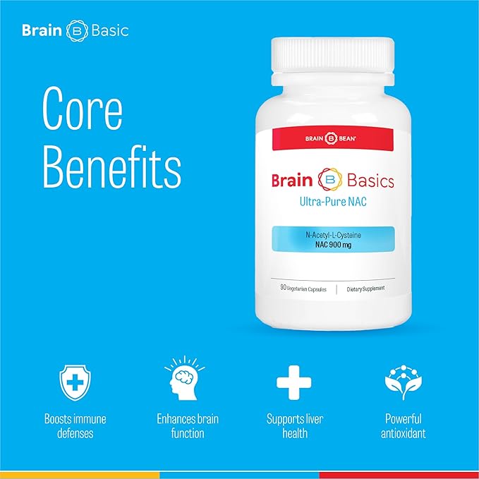 Brain Basics Ultra NAC | Glutathione Precursor Optimize Neurological and Liver Health and Immune Support | 90 Servings