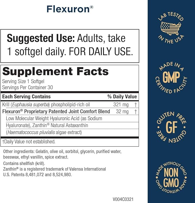 Purity Products Bundle - Flexuron Joint Formula + EverStrong Tablets - Flexuron - Krill Oil Hyaluronic Acid + Astaxanthin - EverStrong- Muscle Matrix Blend w/Creatine Coffee Fruit Extract + More