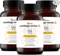 UpWellness Cartilage Revive + Joint Support Supplement for Men and Women - Powered by D-Glucosamine Sulfate MSM Vitamin D3 C and More - 3 Bottles
