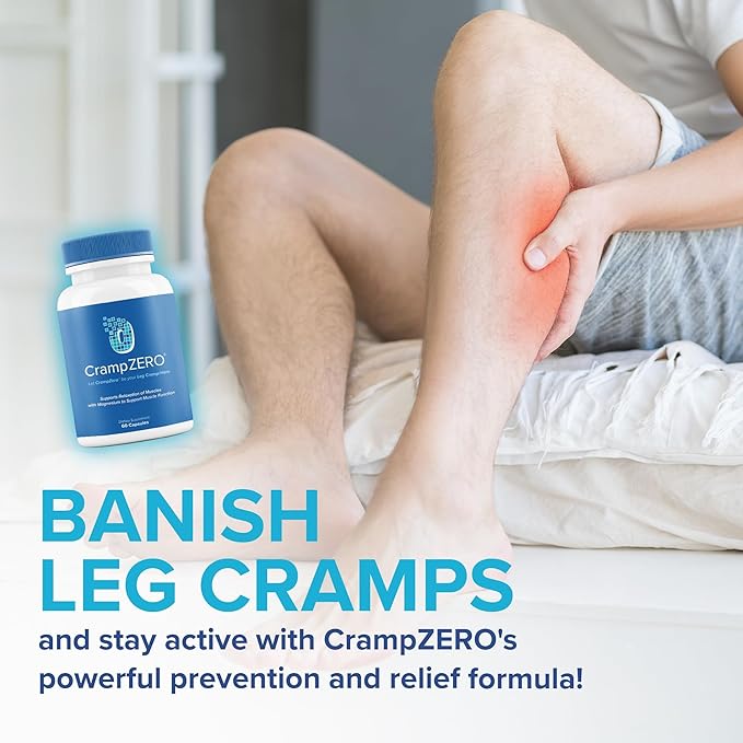 Magnesium for Leg Cramps at Night – Potassium Magnesium Supplement with Calcium and Vitamin D3 Supports Muscle Relaxation and Function Night Leg Cramps Relief 120 Capsules