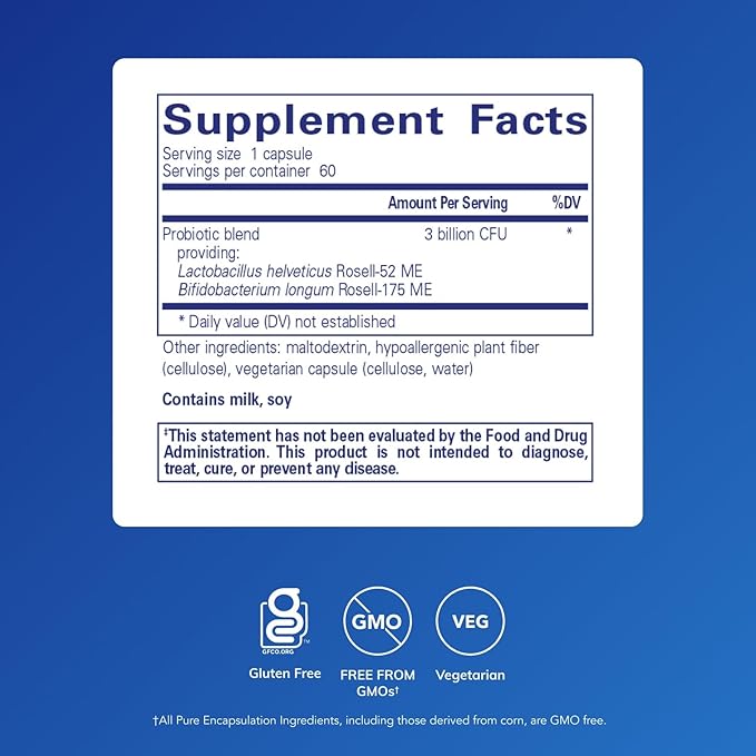 Pure Encapsulations ProbioMood | Shelf Stable Probiotic Combination Designed to Support Relaxation and G.I. Function* | 60 Capsules