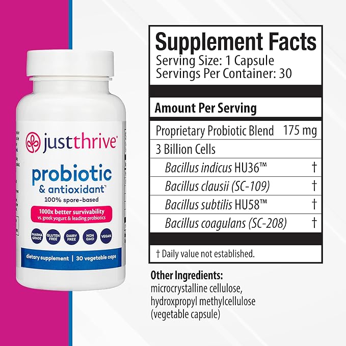Just Thrive Core Health Complete Bundle – Probiotic PREbiotic Powder Daily Gut Detox and Vitamin K2-7– Advanced Digestive Detox and Circulatory Support for Complete Body Wellness