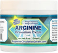 Arginine Circulation Cream 4 oz - Menthol L Arginine &amp L Citrulline Lotion - Supports Healthy Leg &amp Body Blood Flow - Whole Family Products