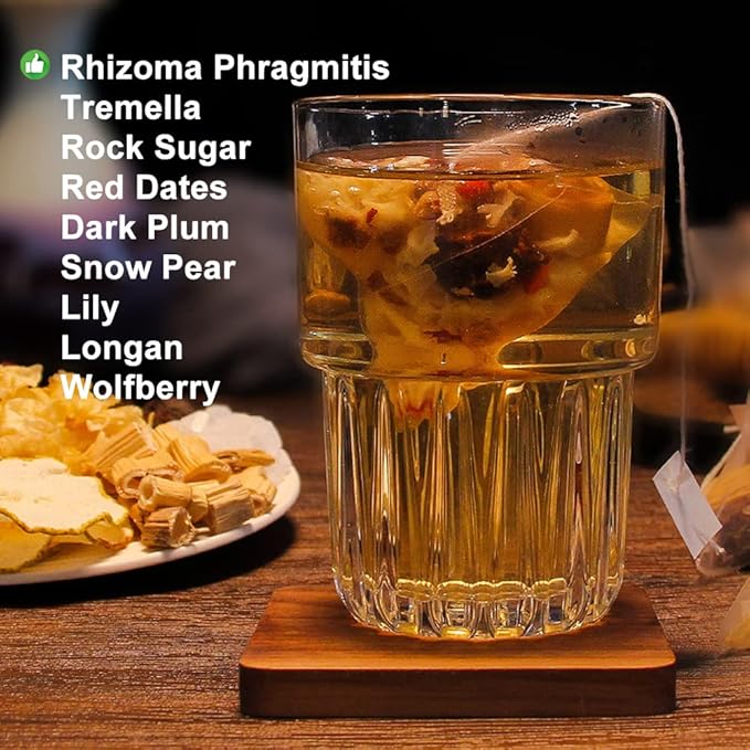 Chinese Fruit Tea 300g 小吊梨汤 10.58oz (15g*20bags) Xiao Diao Pear Soup Tea Bag Caffeine Free Fruit Tea bags Longan Wolfberry Mixed fruit tea (snow pear tremella tea) 小吊梨汤
