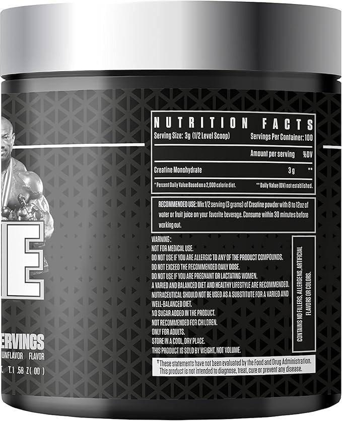 DEXTER JACKSON Black Series Monohydrate Creatine | 300g | 100 Servings | Premium Micronized Creatine for Strength Muscle Growth &amp Recovery