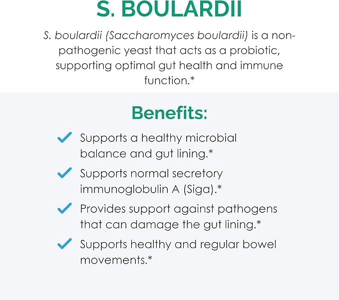 Rootcology by Dr. Izabella Wentz | S. Boulardii | Probiotic Capsules - Shelf-Stable 10 Billion CFU Saccharomyces | 60 Capsules