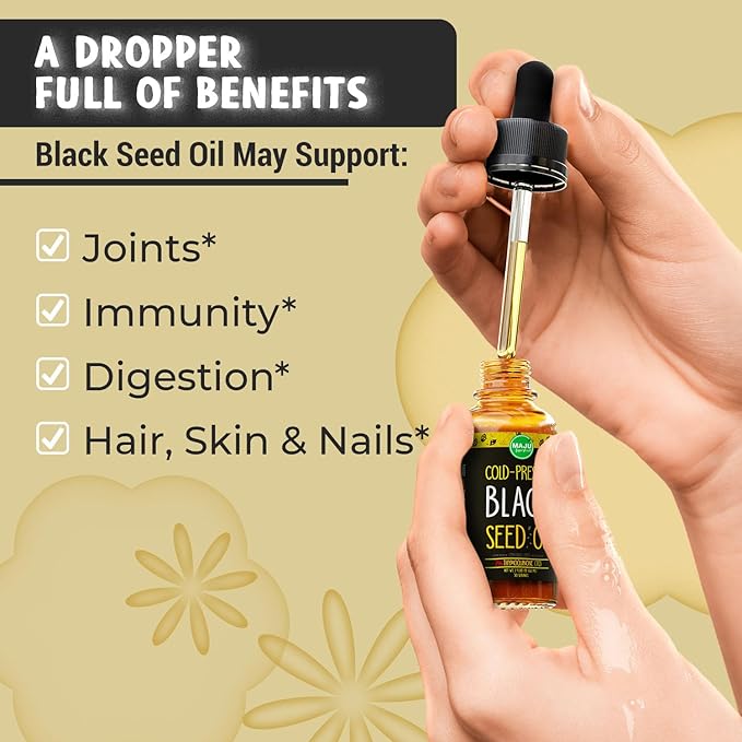 Maju Superfoods Black Seed Oil 2 oz and Black Seed Oil Capsules Bundle