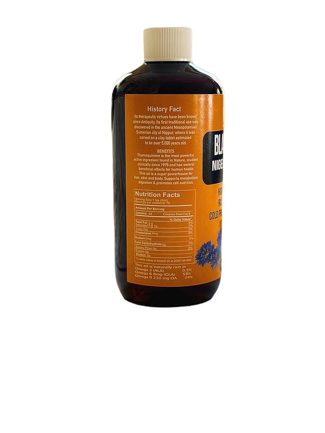 Buy Wellness USDA Organic Blackseed Cold Pressed Oil Nigella Sativa Premium Black Cumin Oil High Thymoquinone Powerful Omega rich oil 12 oz