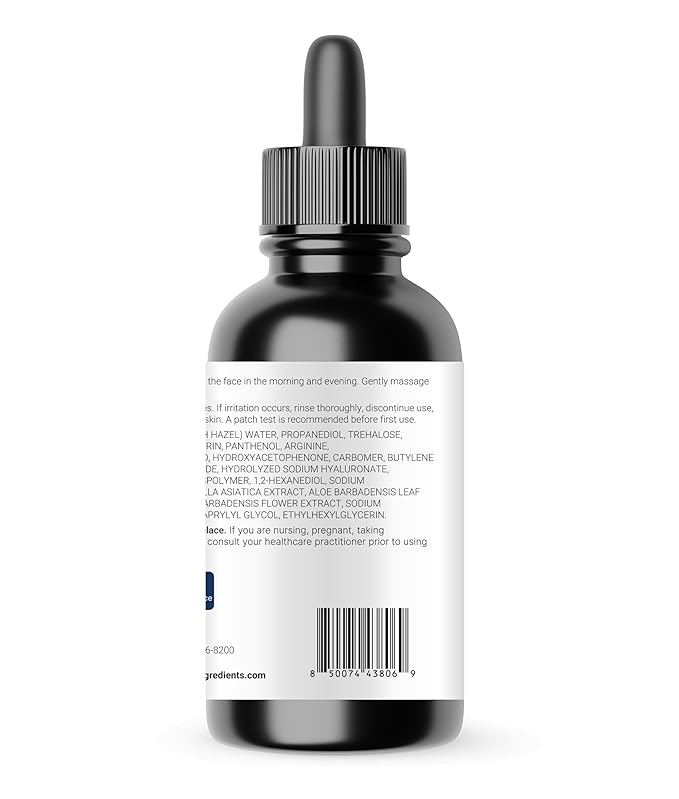 Hyaluronic Acid Serum with Vitamin B5 for Face | Lightweight Hydrating Face Serum for Dry &amp Sensitive Skin | 4 Types of HA at 2% with Vitamin C &amp E | Oil-Free &amp Fragrance-Free 4 fl oz