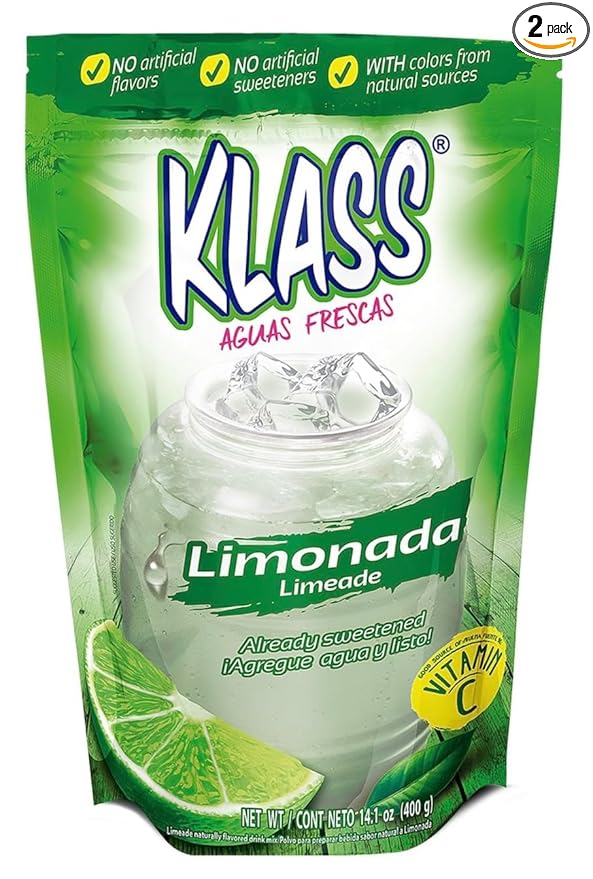 Klass Limonada | Limeade | Aguas Frescas 14.1 OZ | Pack of 2
